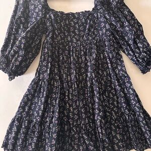 Floral Dress - Purple and Eggplant